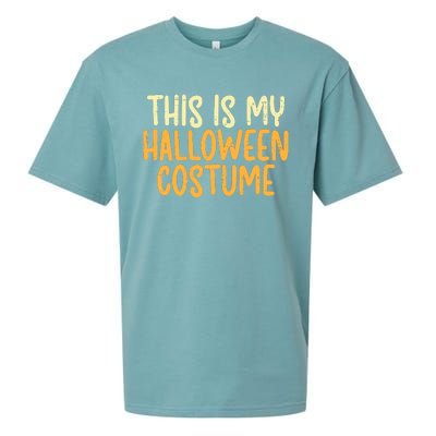 This Is My Halloween Costume Funny Lazy Easy Sueded Cloud Jersey T-Shirt