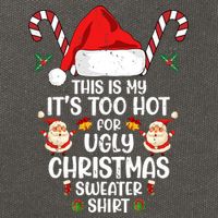 This Is My ItS Too Hot For Ugly Christmas Sweater Cotton Canvas Backpack