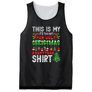 This Is My Its Too Hot Christmas Funny Mesh Reversible Basketball Jersey Tank