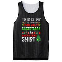 This Is My Its Too Hot Christmas Funny Mesh Reversible Basketball Jersey Tank