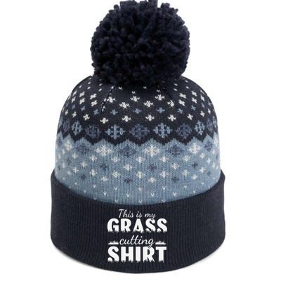 This Is My Grass Cutting The Baniff Cuffed Pom Beanie