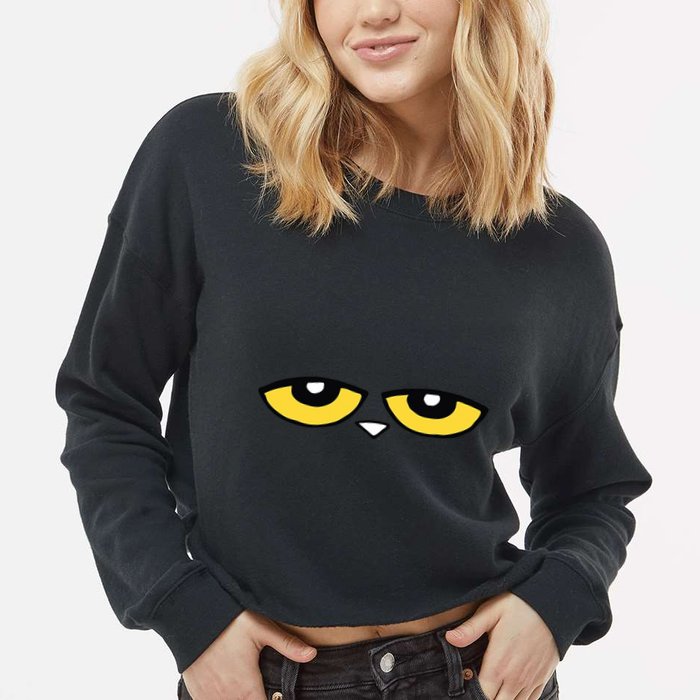 This Is My Book Character Costume Blue Cat Reading Day Cropped Pullover Crew