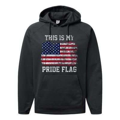 This Is My Pride Flag USA American 4th of July Patriotic Performance Fleece Hoodie