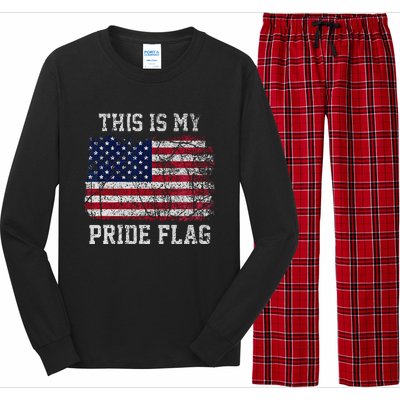 This Is My Pride Flag USA American 4th of July Patriotic Long Sleeve Pajama Set