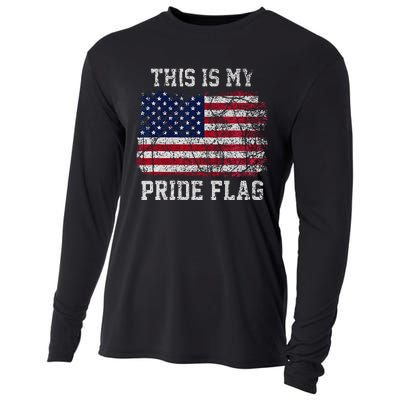 This Is My Pride Flag USA American 4th of July Patriotic Cooling Performance Long Sleeve Crew