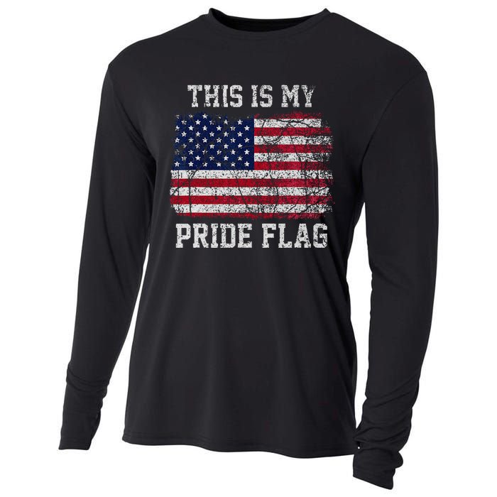 This Is My Pride Flag USA American 4th of July Patriotic Cooling Performance Long Sleeve Crew