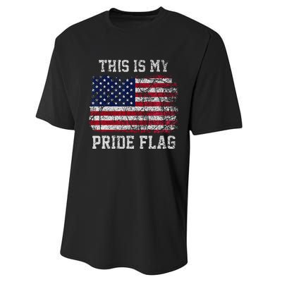 This Is My Pride Flag USA American 4th of July Patriotic Performance Sprint T-Shirt