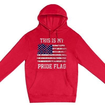 This Is My Pride Flag USA American 4th of July Patriotic Premium Pullover Hoodie