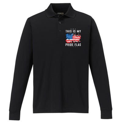 This Is My Pride Flag Performance Long Sleeve Polo