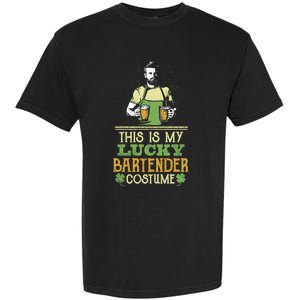 This Is My Lucky Bartender Costume St Patty's Bar Gift Garment-Dyed Heavyweight T-Shirt