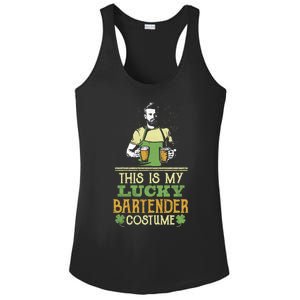 This Is My Lucky Bartender Costume St Patty's Bar Gift Ladies PosiCharge Competitor Racerback Tank