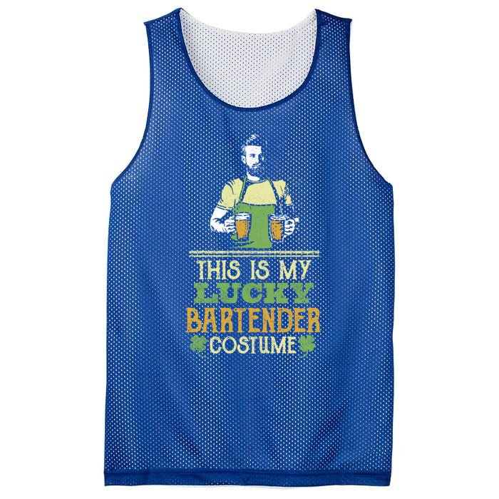 This Is My Lucky Bartender Costume St Patty's Bar Gift Mesh Reversible Basketball Jersey Tank