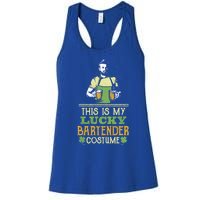 This Is My Lucky Bartender Costume St Patty's Bar Gift Women's Racerback Tank