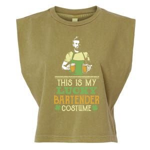 This Is My Lucky Bartender Costume St Patty's Bar Gift Garment-Dyed Women's Muscle Tee