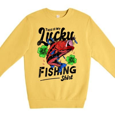 This Is My Lucky Fishing Shirt Premium Crewneck Sweatshirt