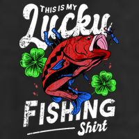 This Is My Lucky Fishing Shirt 7 Panel Mesh Trucker Snapback Hat