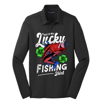 This Is My Lucky Fishing Shirt Silk Touch Performance Long Sleeve Polo