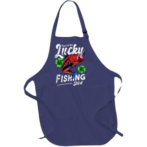 This Is My Lucky Fishing Shirt Full-Length Apron With Pockets