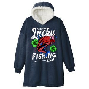 This Is My Lucky Fishing Shirt Hooded Wearable Blanket