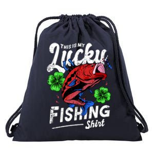 This Is My Lucky Fishing Shirt Drawstring Bag