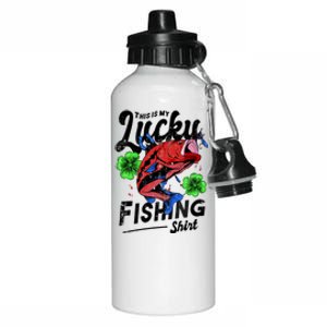 This Is My Lucky Fishing Shirt Aluminum Water Bottle