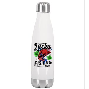 This Is My Lucky Fishing Shirt Stainless Steel Insulated Water Bottle