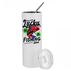 This Is My Lucky Fishing Shirt Stainless Steel Tumbler