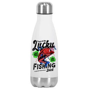 This Is My Lucky Fishing Shirt Stainless Steel Insulated Water Bottle