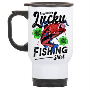 This Is My Lucky Fishing Shirt Stainless Steel Travel Mug