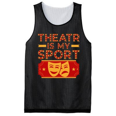 Theater Is My Sport Broadway Drama Acting Lovers Novelty Mesh Reversible Basketball Jersey Tank