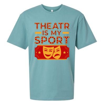 Theater Is My Sport Broadway Drama Acting Lovers Novelty Sueded Cloud Jersey T-Shirt