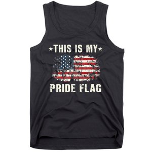 This Is My Pride Flag USA American 4th of July Patriotic Tank Top