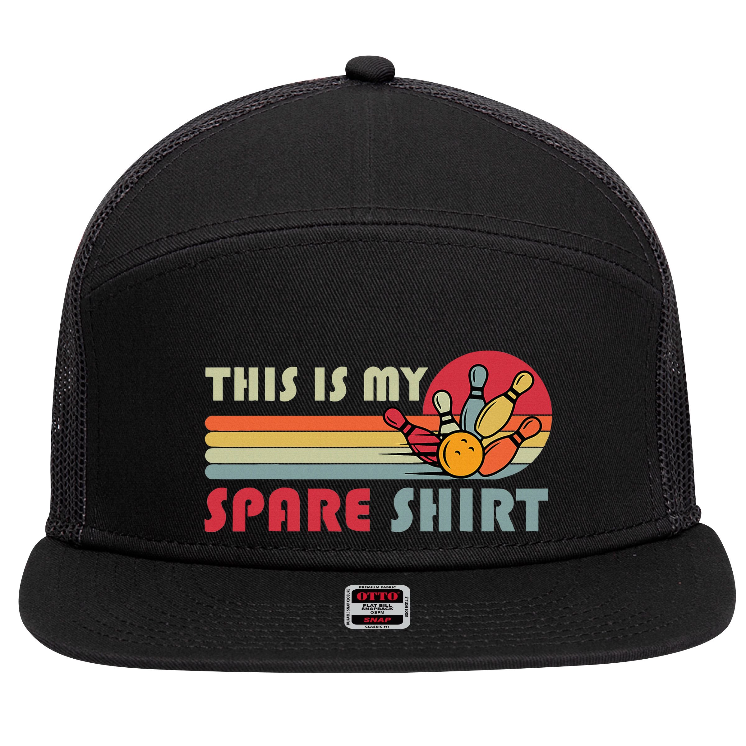 This Is My Spare Bowling Bowler 7 Panel Mesh Trucker Snapback Hat