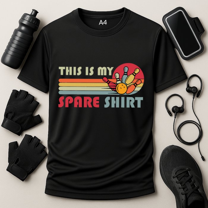 This Is My Spare Bowling Bowler Cooling Performance Crew T-Shirt