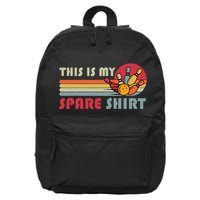 This Is My Spare Bowling Bowler 16 in Basic Backpack