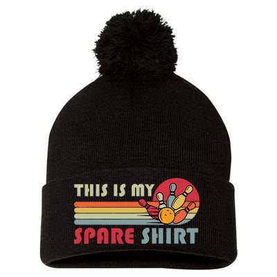 This Is My Spare Bowling Bowler Pom Pom 12in Knit Beanie