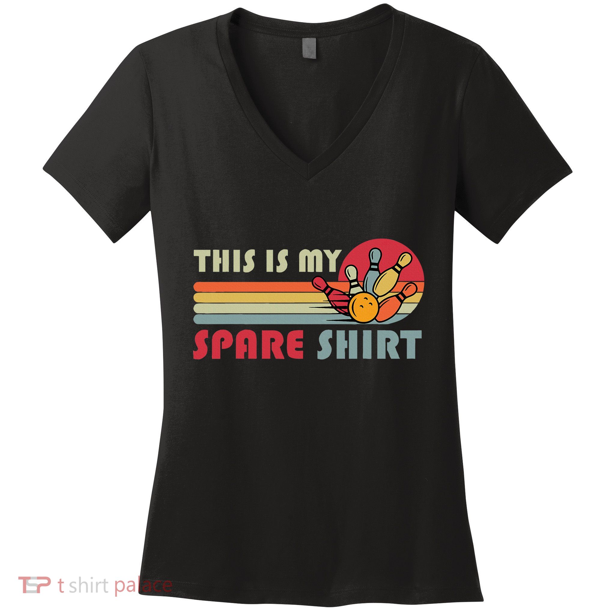 This Is My Spare Bowling Bowler Women's V-Neck T-Shirt
