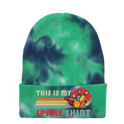 This Is My Spare Bowling Bowler Tie Dye 12in Knit Beanie