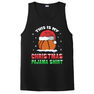 This Is My Christmas Pajama Funny Cute Basketball Santa Gift PosiCharge Competitor Tank