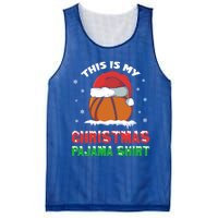 This Is My Christmas Pajama Funny Cute Basketball Santa Gift Mesh Reversible Basketball Jersey Tank