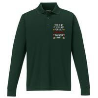 This Is My It's Too Hot For Ugly Christmas Sweater Shirt Performance Long Sleeve Polo