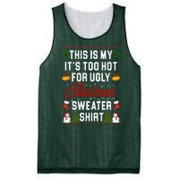 This Is My It's Too Hot For Ugly Christmas Sweater Shirt Mesh Reversible Basketball Jersey Tank