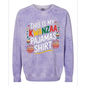 This Is My Kwanzaa Pajamas Kinara Funny African American Colorblast Crewneck Sweatshirt