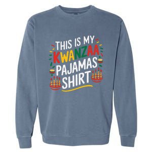 This Is My Kwanzaa Pajamas Kinara Funny African American Garment-Dyed Sweatshirt