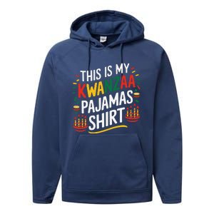 This Is My Kwanzaa Pajamas Kinara Funny African American Performance Fleece Hoodie