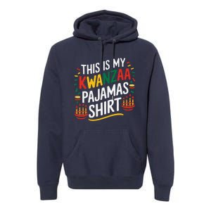 This Is My Kwanzaa Pajamas Kinara Funny African American Premium Hoodie