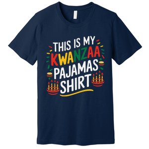 This Is My Kwanzaa Pajamas Kinara Funny African American Premium T-Shirt