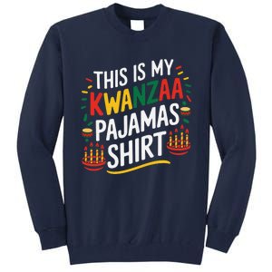 This Is My Kwanzaa Pajamas Kinara Funny African American Tall Sweatshirt