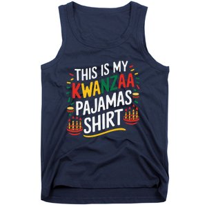 This Is My Kwanzaa Pajamas Kinara Funny African American Tank Top