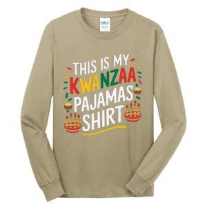 This Is My Kwanzaa Pajamas Kinara Funny African American Tall Long Sleeve T-Shirt